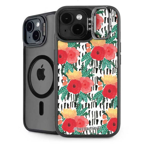 Bouffants and Broken Hearts Bouquets Print 3 iPhone 14 Plus Kickstand Case