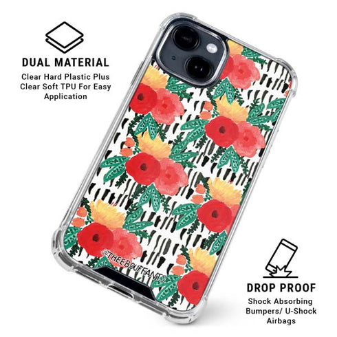 Bouffants and Broken Hearts Bouquets Print 3 iPhone 15 Clear Case