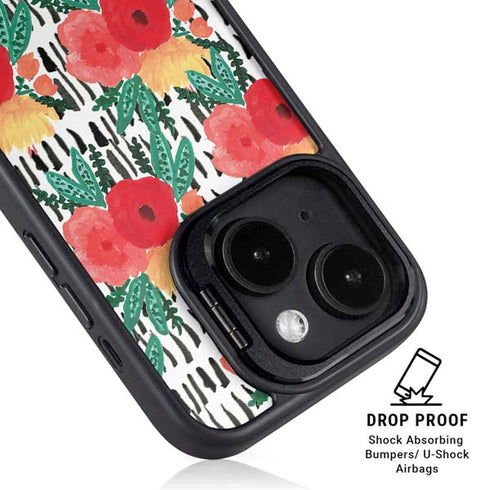 Bouffants and Broken Hearts Bouquets Print 3 iPhone 15 Kickstand Case
