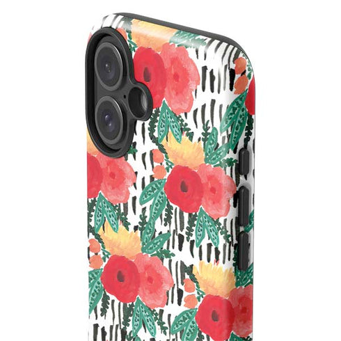 Bouffants and Broken Hearts Bouquets Print 3 iPhone 16 Plus Impact Case