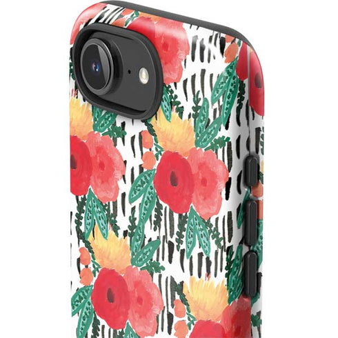 Bouffants and Broken Hearts Bouquets Print 3 iPhone 16e Impact Case