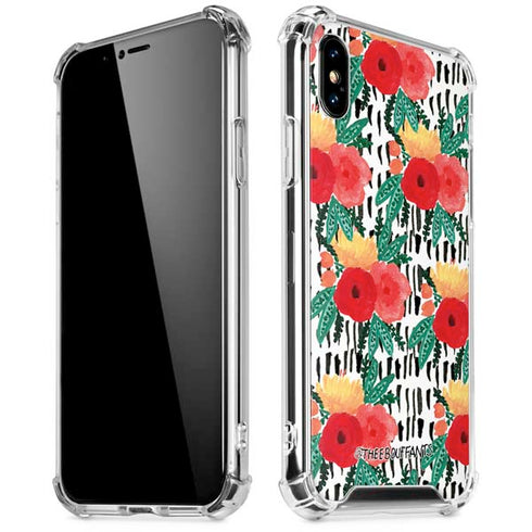 Bouffants and Broken Hearts Bouquets Print 3 iPhone X/XS Clear Case