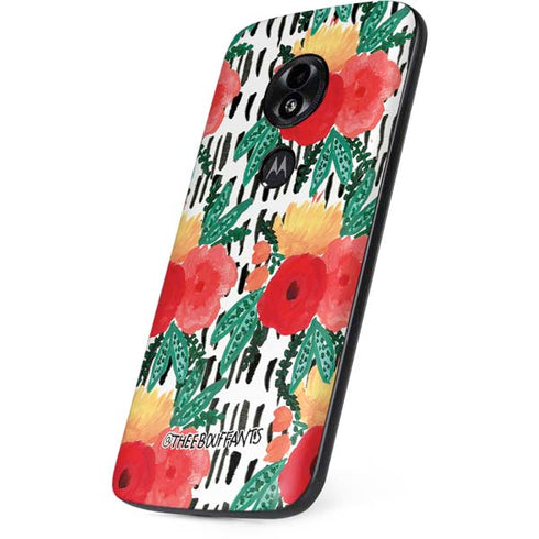Bouffants and Broken Hearts Bouquets Print 3 Moto E5 Play Skin