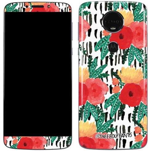 Bouffants and Broken Hearts Bouquets Print 3 Moto E5 Plus Skin