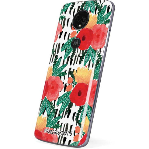 Bouffants and Broken Hearts Bouquets Print 3 Moto E5 Plus Skin