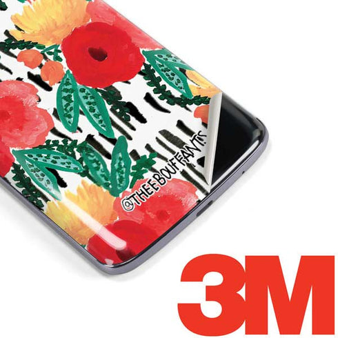Bouffants and Broken Hearts Bouquets Print 3 Moto E5 Plus Skin