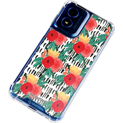 Bouffants and Broken Hearts Bouquets Print 3 Moto G Play 4G (2024) Clear Case