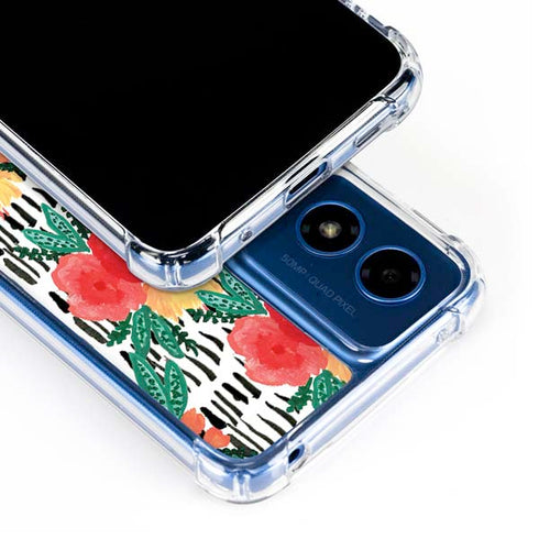 Bouffants and Broken Hearts Bouquets Print 3 Moto G Play 4G (2024) Clear Case