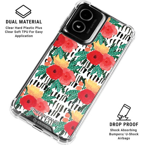 Bouffants and Broken Hearts Bouquets Print 3 Moto G Power 5G (2024) Clear Case