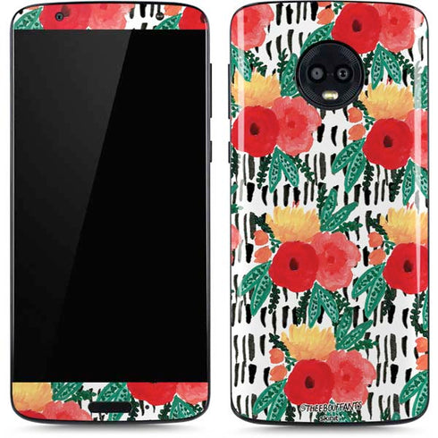 Bouffants and Broken Hearts Bouquets Print 3 Moto G6 Skin