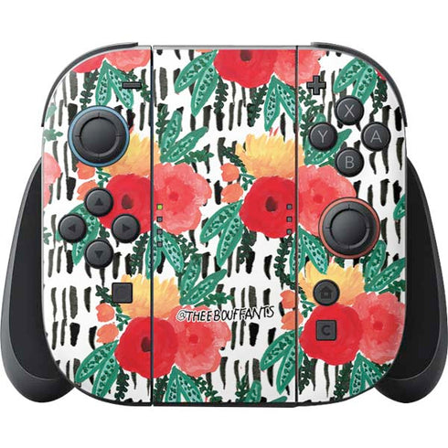 Bouffants and Broken Hearts Bouquets Print 3 Nintendo Skins