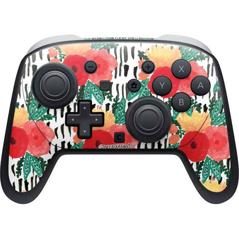 Bouffants and Broken Hearts Bouquets Print 3 Nintendo Switch 2 (2025) Pro Controller Skin