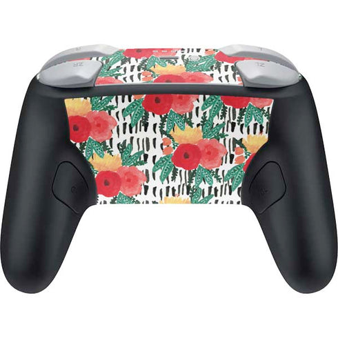 Bouffants and Broken Hearts Bouquets Print 3 Nintendo Switch 2 (2025) Pro Controller Skin