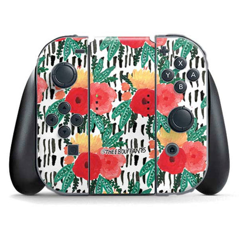 Bouffants and Broken Hearts Bouquets Print 3 Nintendo Switch (2017-2021) Joy-Con Controller Skin