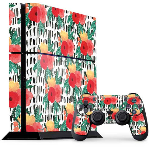 Bouffants and Broken Hearts Bouquets Print 3 PlayStation PS4 Skins
