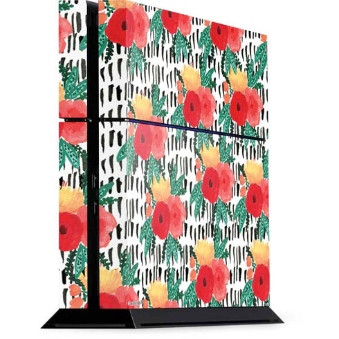 Bouffants and Broken Hearts Bouquets Print 3 PlayStation PS4 Skins