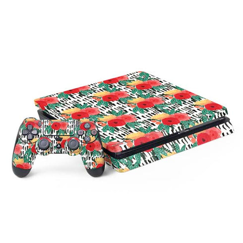 Bouffants and Broken Hearts Bouquets Print 3 PlayStation PS4 Skins