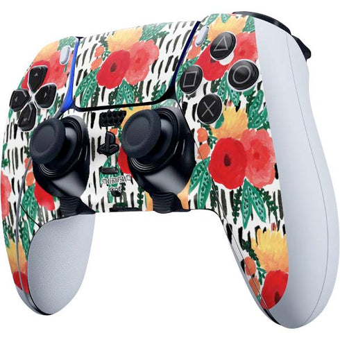 Bouffants and Broken Hearts Bouquets Print 3 PS5 DualSense Edge Pro Controller Skin