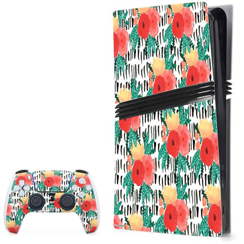 Bouffants and Broken Hearts Bouquets Print 3 PlayStation PS5 Skins