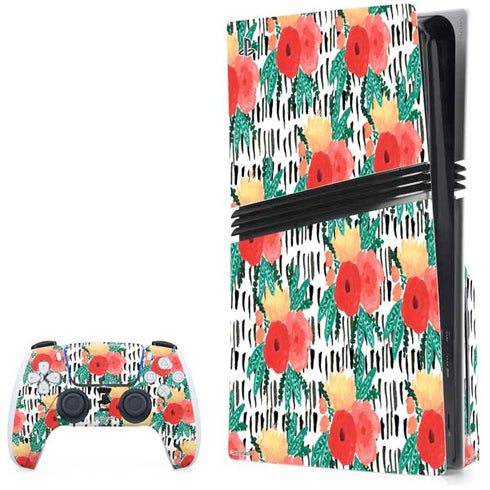Bouffants and Broken Hearts Bouquets Print 3 PlayStation PS5 Skins