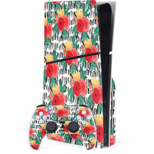 Bouffants and Broken Hearts Bouquets Print 3 PlayStation PS5 Skins