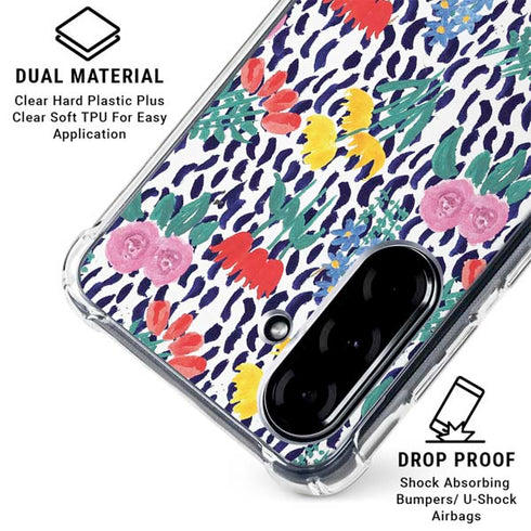 Bouffants and Broken Hearts Bouquets Print Galaxy A36 5G Clear Case
