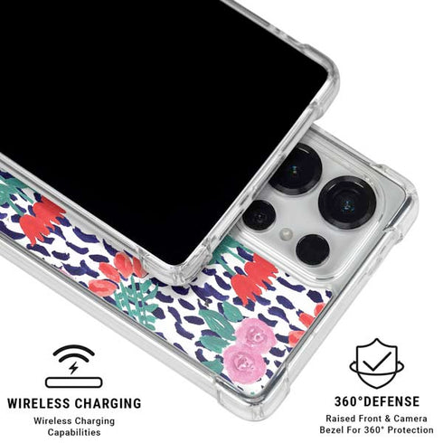 Bouffants and Broken Hearts Bouquets Print Galaxy S25 Ultra Clear Case