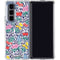 Bouffants and Broken Hearts Bouquets Print Galaxy Z Fold5 5G Clear Case