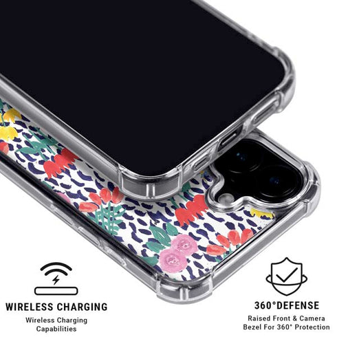 Bouffants and Broken Hearts Bouquets Print iPhone 16 Plus Clear Case