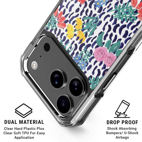 Bouffants and Broken Hearts Bouquets Print iPhone 18 Pro Clear Case