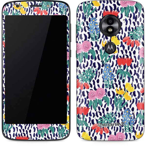 Bouffants and Broken Hearts Bouquets Print Moto E5 Play Skin