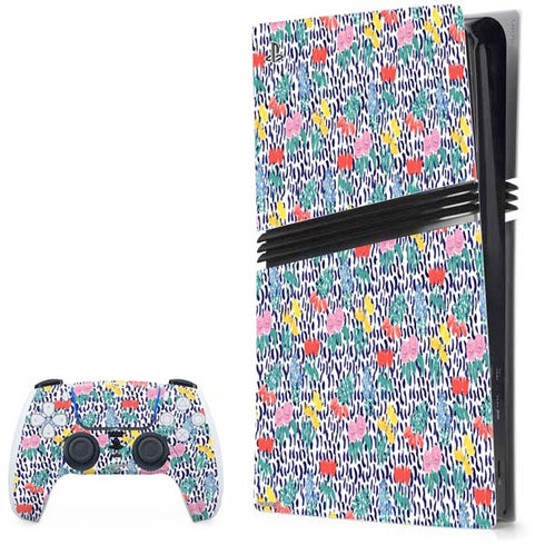 Bouffants and Broken Hearts Bouquets Print PS5 Pro Bundle Skin