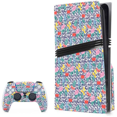 Bouffants and Broken Hearts Bouquets Print PS5 Pro Disk Bundle Skin