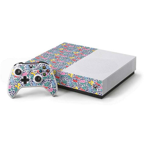 Bouffants and Broken Hearts Bouquets Print Xbox One S All-Digital Edition Bundle Skin