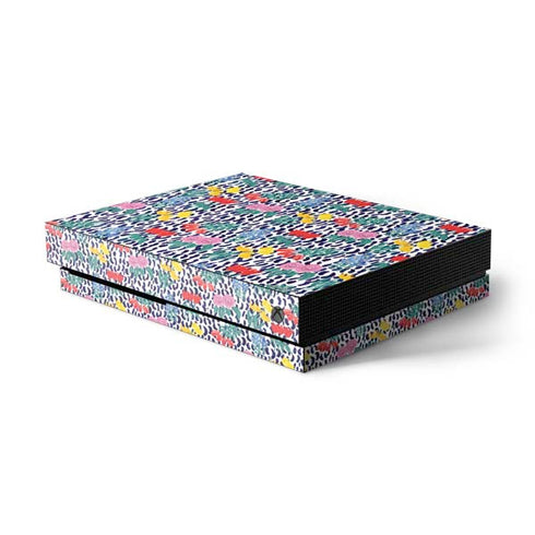 Bouffants and Broken Hearts Bouquets Print Xbox One X Console Skin