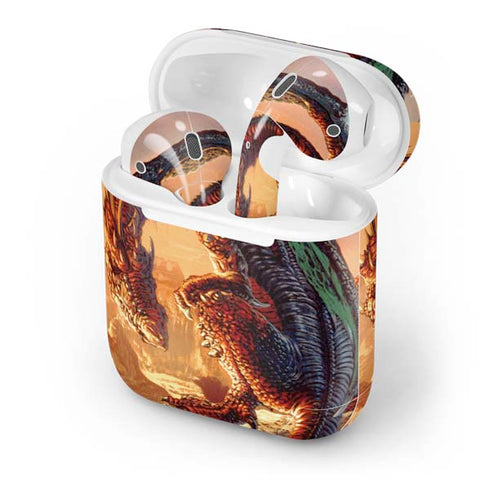 Bravery Misplaced Dragon and Knight by Ed Beard Jr Apple AirPods Skin