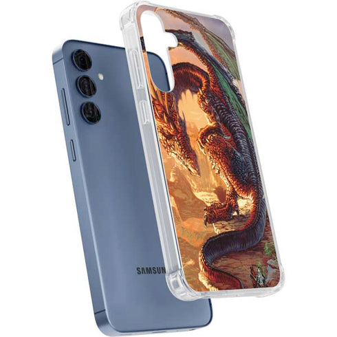 Bravery Misplaced Dragon and Knight by Ed Beard Jr Galaxy A35 5G Clear Case