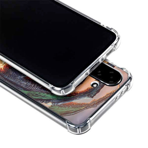 Bravery Misplaced Dragon and Knight by Ed Beard Jr Galaxy A36 5G Clear Case