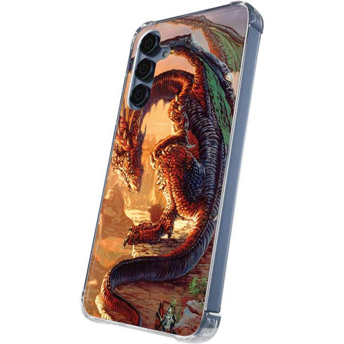 Bravery Misplaced Dragon and Knight by Ed Beard Jr Galaxy A55 5G Clear Case