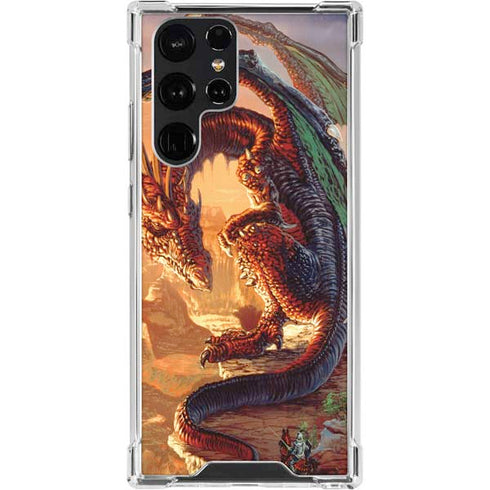 Bravery Misplaced Dragon and Knight by Ed Beard Jr Galaxy S23 Ultra Clear Case