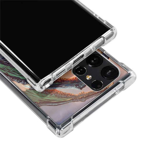 Bravery Misplaced Dragon and Knight by Ed Beard Jr Galaxy S23 Ultra Clear Case
