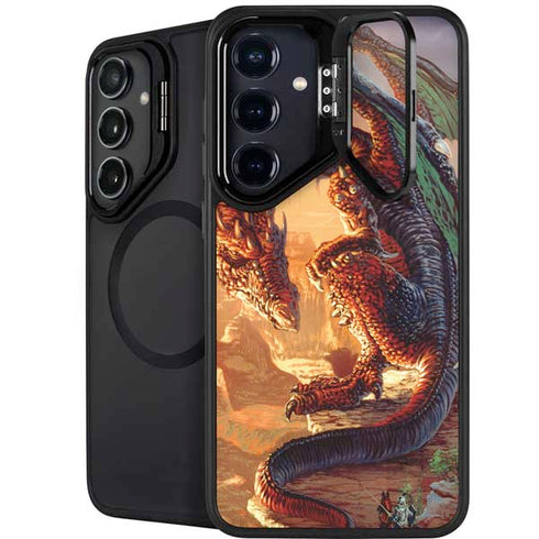 Bravery Misplaced Dragon and Knight by Ed Beard Jr Galaxy S25 Kickstand Case
