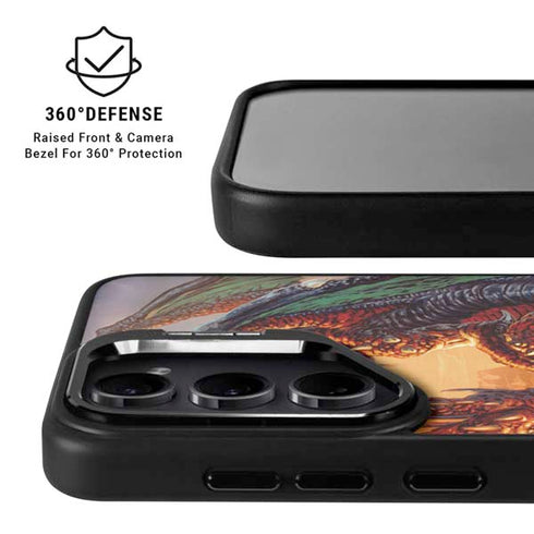 Bravery Misplaced Dragon and Knight by Ed Beard Jr Galaxy S25 Kickstand Case
