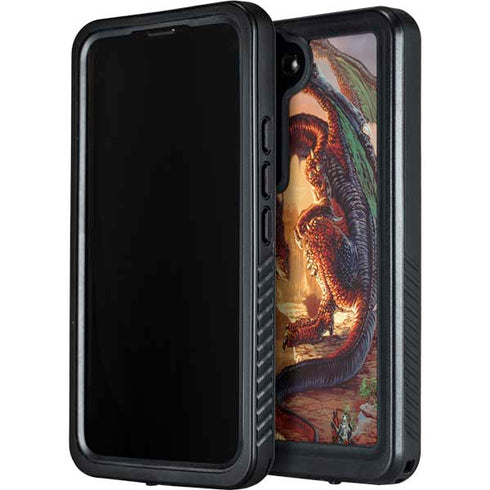 Bravery Misplaced Dragon and Knight by Ed Beard Jr Galaxy S24 Plus Waterproof Case
