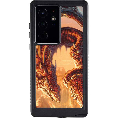 Bravery Misplaced Dragon and Knight by Ed Beard Jr Galaxy S24 Ultra Waterproof Case