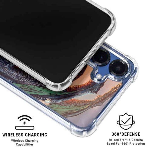 Bravery Misplaced Dragon and Knight by Ed Beard Jr Galaxy S25 Clear Case