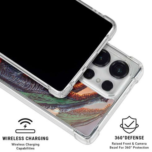 Bravery Misplaced Dragon and Knight by Ed Beard Jr Galaxy S25 Ultra Clear Case