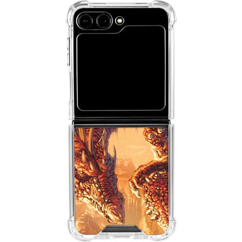 Bravery Misplaced Dragon and Knight by Ed Beard Jr Galaxy Z Flip6 Clear Case