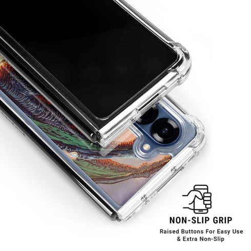 Bravery Misplaced Dragon and Knight by Ed Beard Jr Galaxy Z Fold6 Clear Case