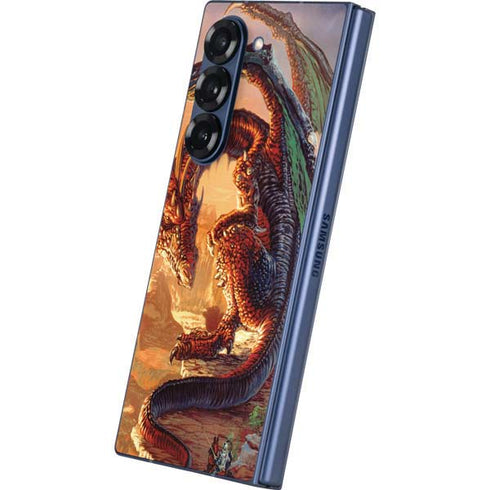 Bravery Misplaced Dragon and Knight by Ed Beard Jr Galaxy Z Fold6 Skin